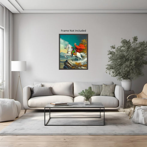 Posterizer 1 pcs-Napoleon Bonaparte inspired art-riding to battle 1-Men's Art Collection-Famous Figures Art Collection-Gift for Men, Man, Husband,...